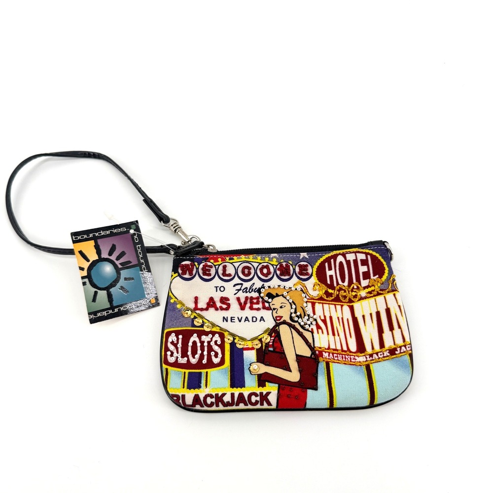 No Boundaries Wristlet Las Vegas Casino NWT Multicolor Womens Y2K Souvenir Bag